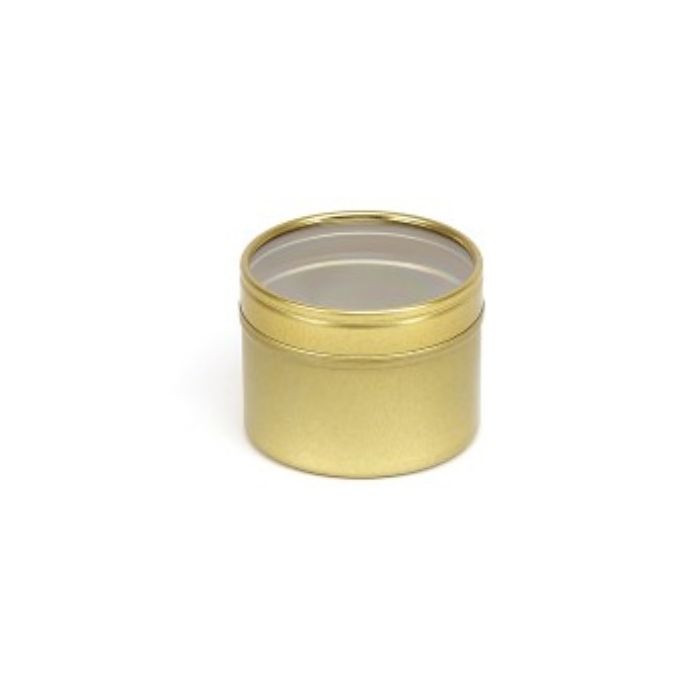 Gold Seamless Tin with Clear Lid