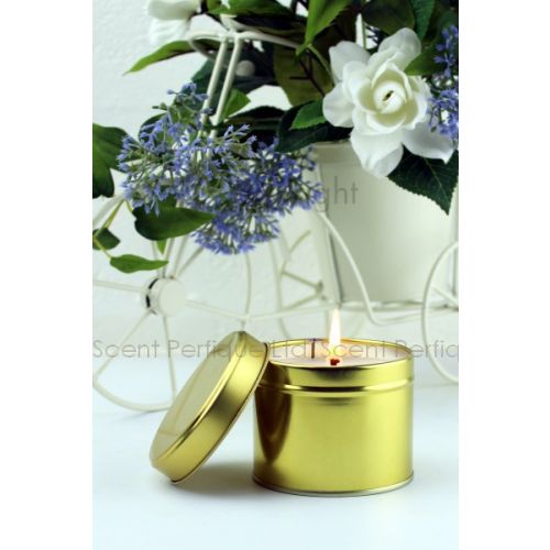 SCENTED CANDLE TINS 8OZ GOLD
