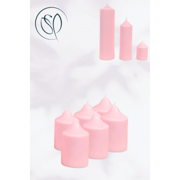 Scented Votive Candles - Baby Pink - Qty 6