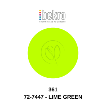 Bekro 72-7447 Lime Green Candle Dye 