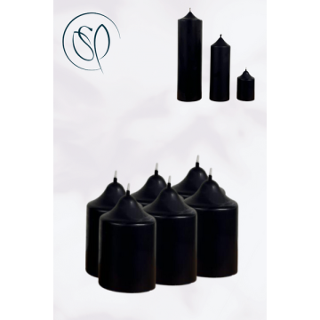 Scented Votive Candles - Black - Qty 6