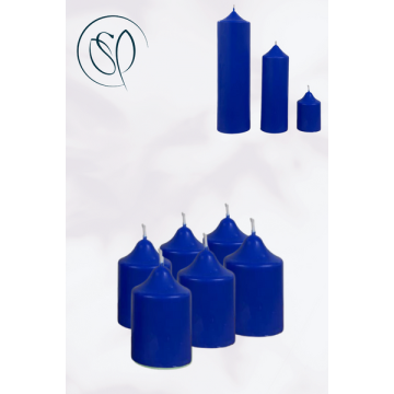Scented Votive Candles - Dark Blue - Qty 6