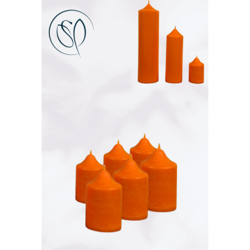 Scented Votive Candles - Orange - Qty 6