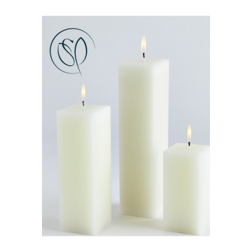 Pillar Candle Square Unscented - 495g