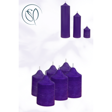 Scented Votive Candles  - Violet - Qty 6