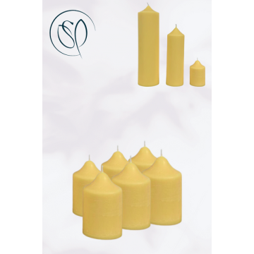 Scented Votive Candles - Yellow - Qty 6